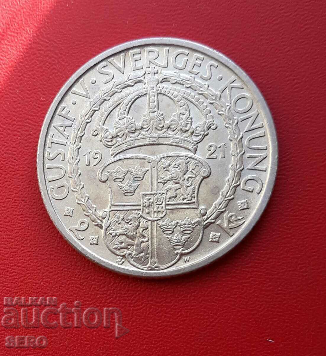 Швеция-2 крони 1921-отл.запазена и рядка с цена 69.00 лв. | € 35.28