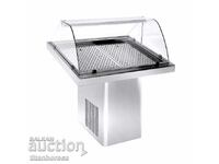 Professional fish display case with built-in cooling