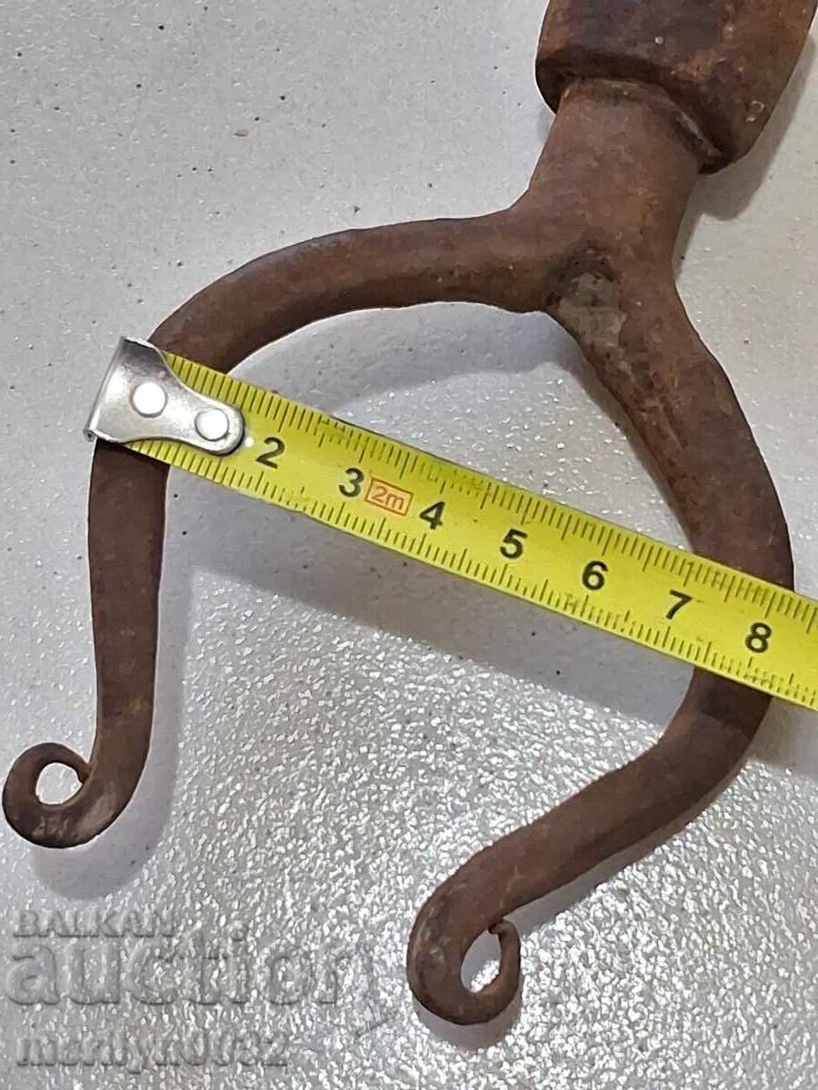 Hand-forged wedge from ox yoke, wrought iron, ok - 6