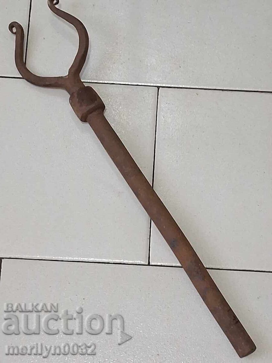 Hand-forged wedge from ox yoke, wrought iron, ok