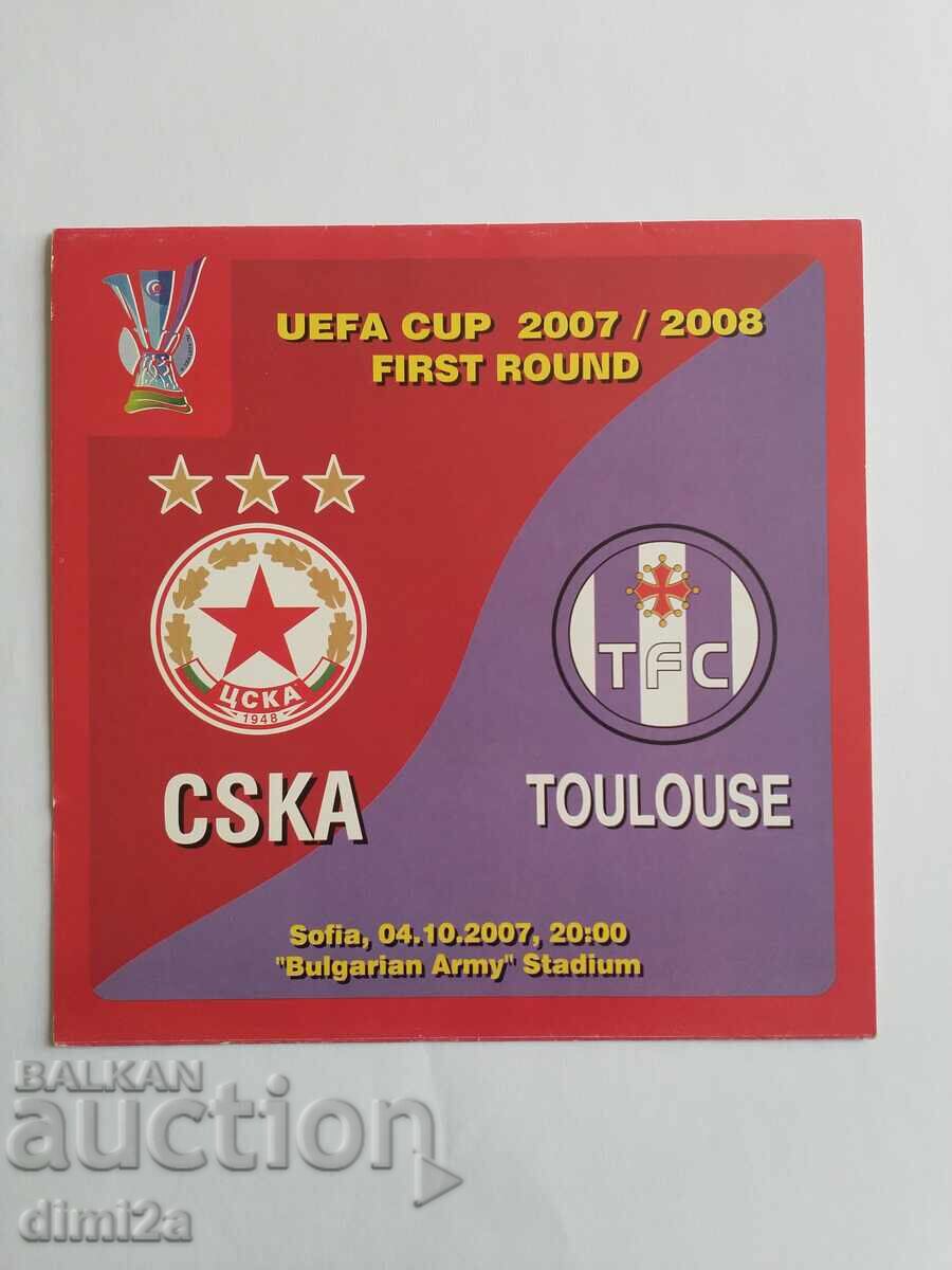 Program fotbal CSKA Toulouse