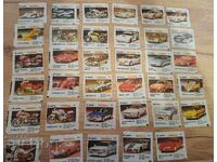 Două serii incomplete de abțibilduri de la guma de mestecat Bombibom