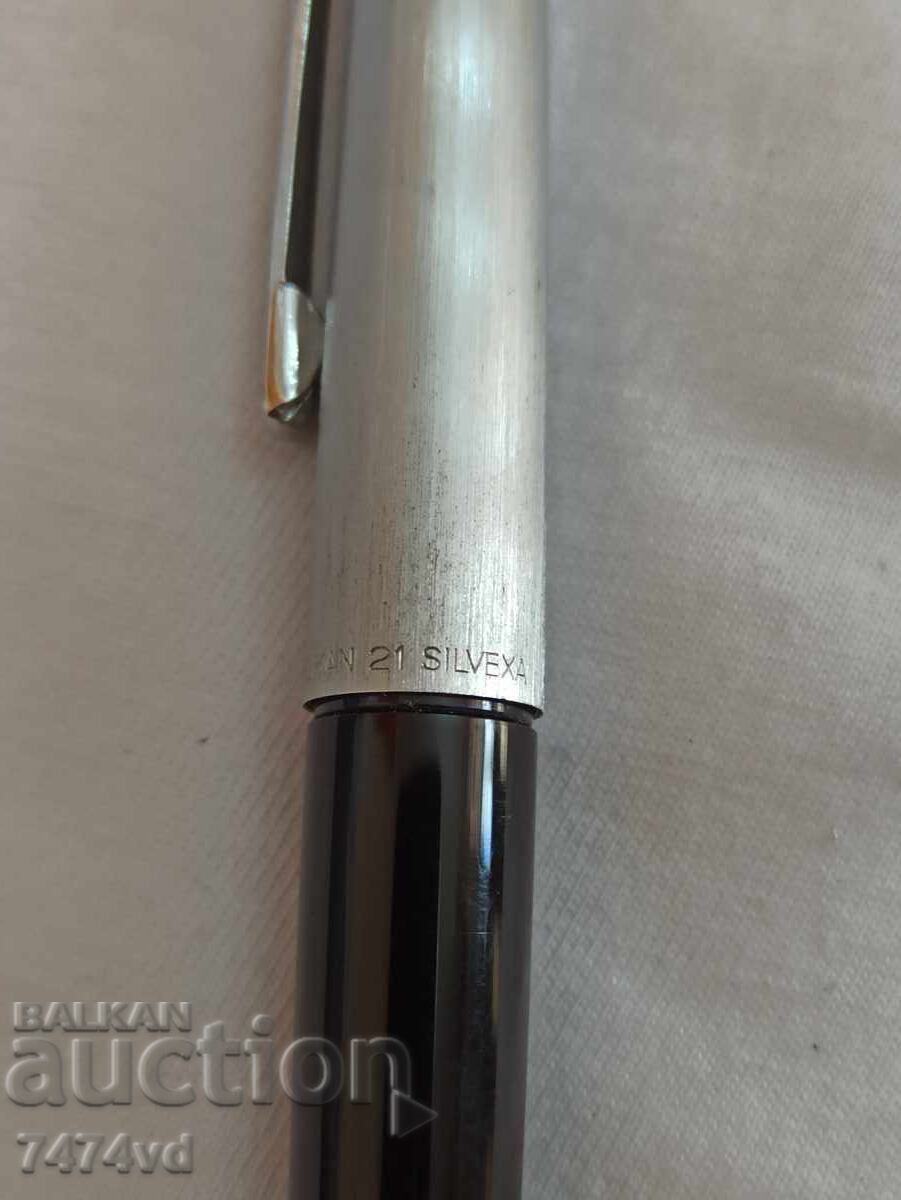 Licitație Stilou Pelikan 21 Silvexa Germany peniță 585 14 k. aur alb