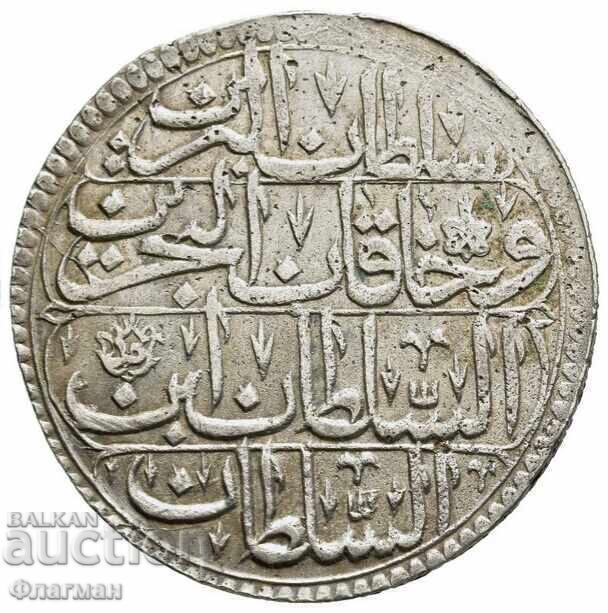 Ottoman Turkey 1 Kurush 1115 AH Sultan Ahmed III with price € 140.00 | 273.82 BGN Ottoman Turkey 1 Kurush 1115 AH Sultan Ahmed III with price € 140.00 | 273.82 BGN