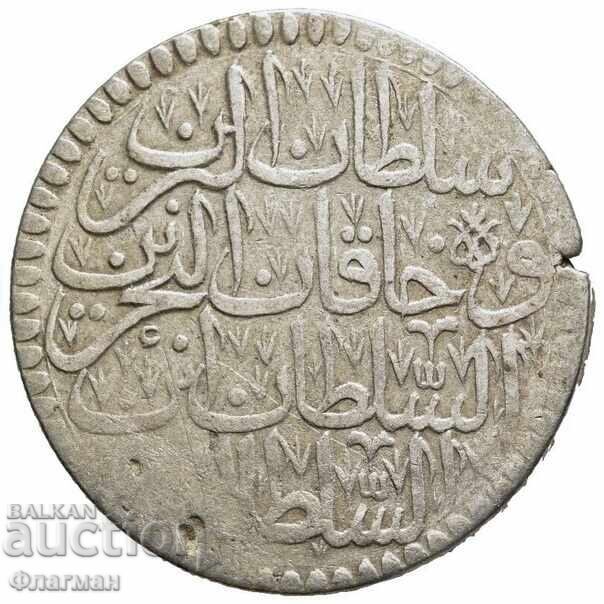 Турция 1 Куруш 1106 г Султан Мустафа II с цена 180.00 лв. | € 92.03
