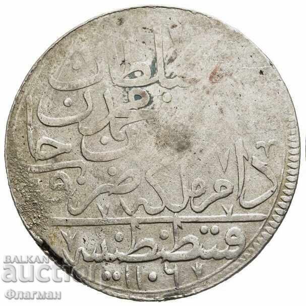 Turcia 1 Kuruş 1106 d. H. Sultanul Mustafa al II-lea Turcia 1 Kuruş 1106 d. H. Sultanul Mustafa al II-lea