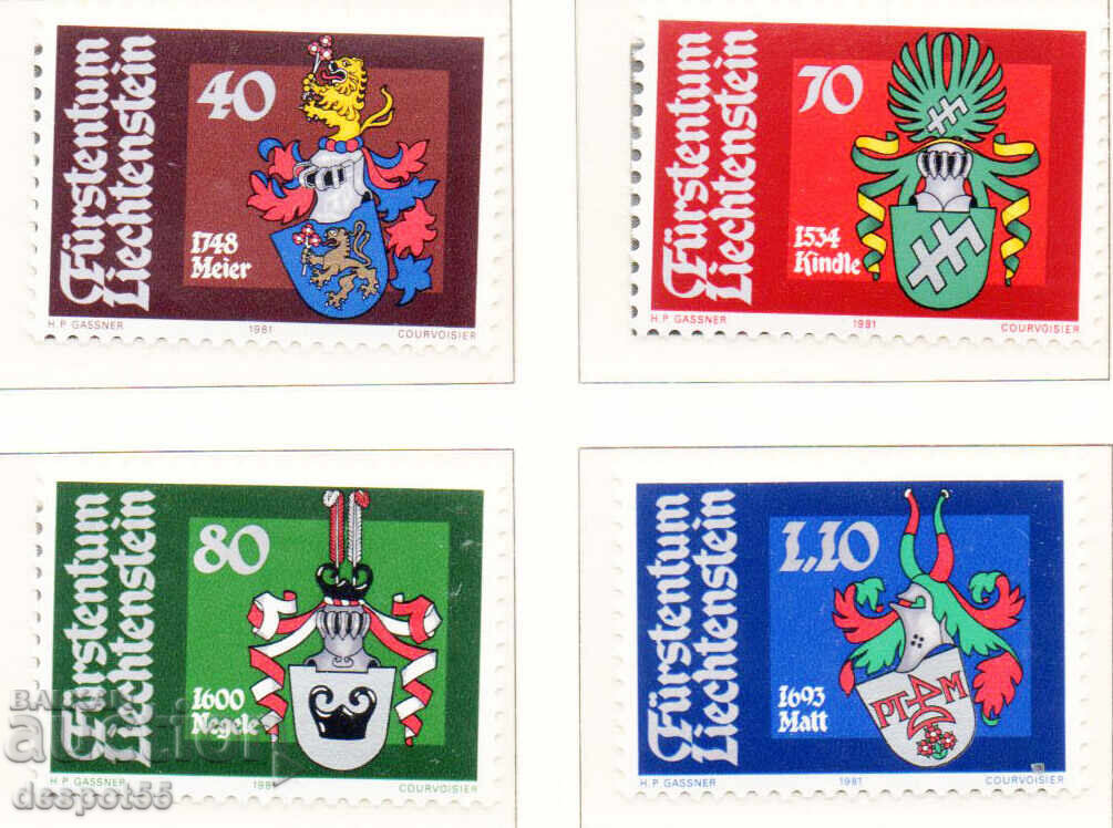 1981. Λιχτενστάιν. Γραμματόσημα 1981. Λιχτενστάιν. Γραμματόσημα