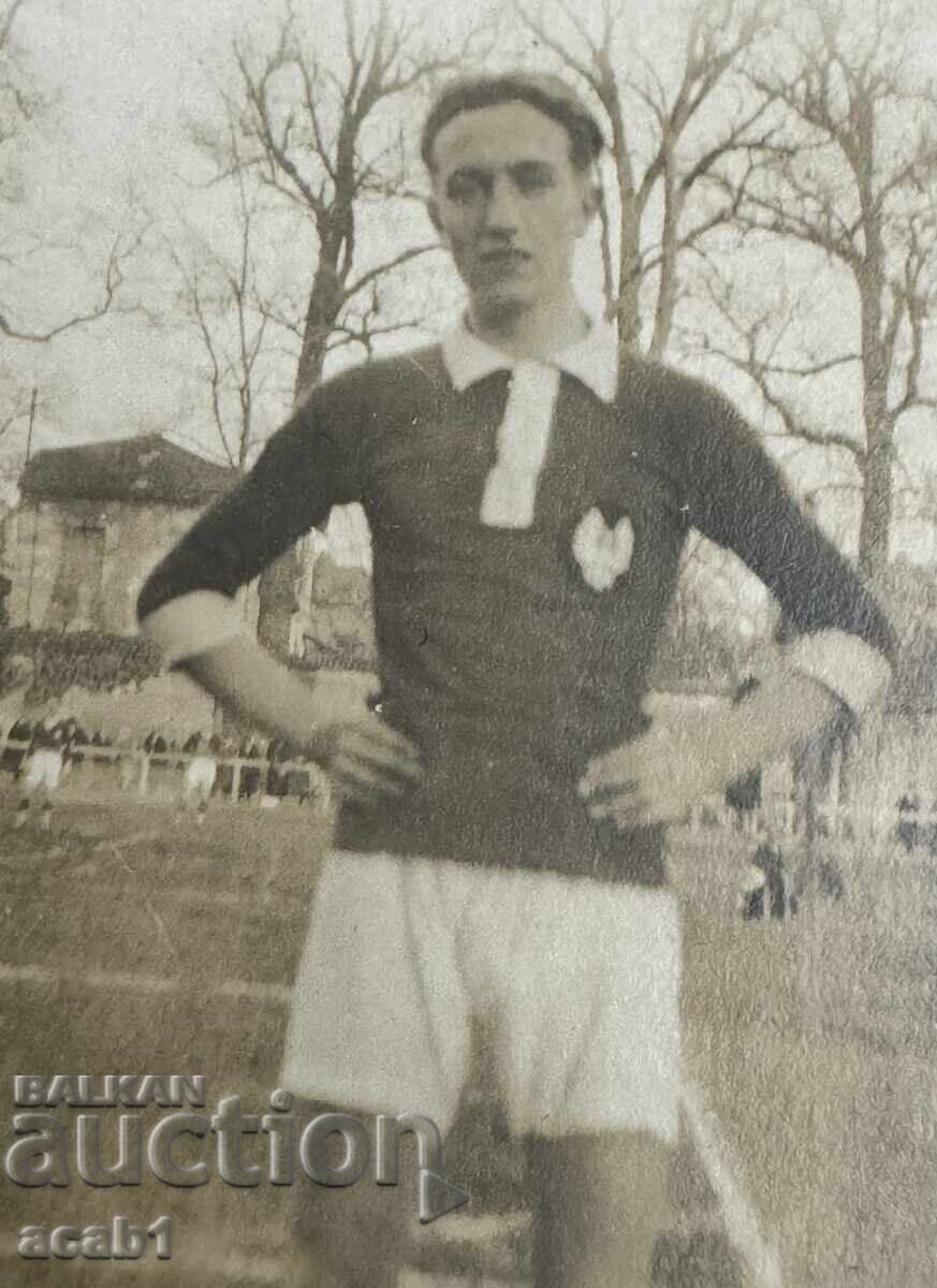 Ποδοσφαιριστής του 1925 πριν από τον αγώνα στο Γρ. Μετς Γαλλίας