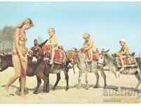 Παλιά καρτ ποστάλ - Σάνι Μπιτς, Καραβάνι με γαϊδούρια