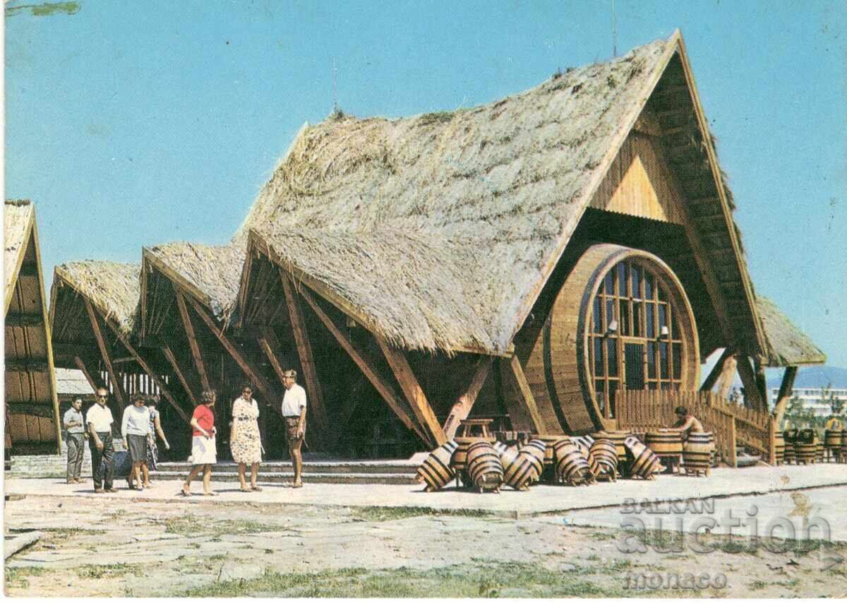 Стара картичка - Слънчев бряг, ресторант "Бъчвата"