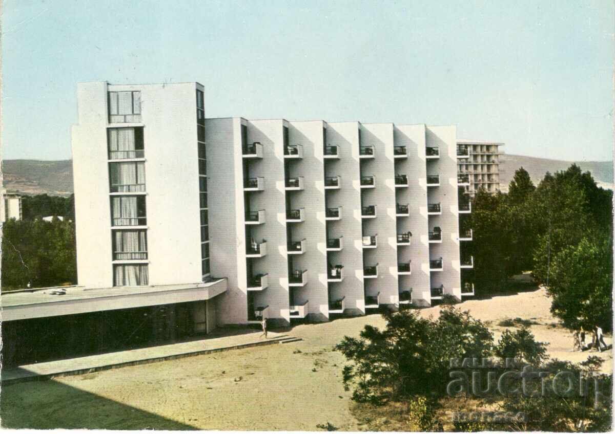 Old postcard - Sunny Beach, Hotel "Balaton"