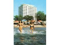 Παλιά καρτ ποστάλ - Σάνι Μπιτς, Η παραλία μπροστά από το ξενοδοχείο "Γκλόμπους"