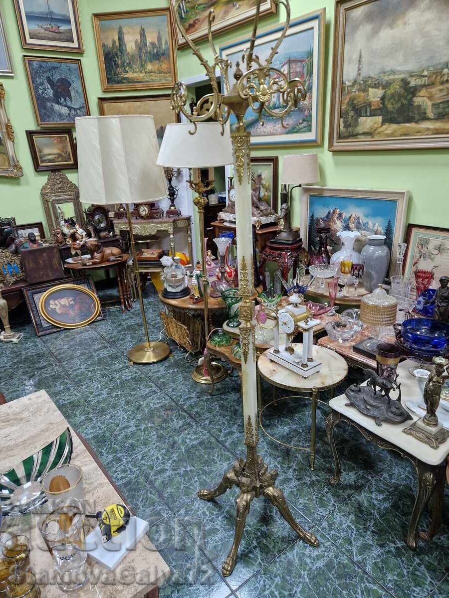 Unique antique French floor coat rack made of bronze and onyx - 5 Unique antique French floor coat rack made of bronze and onyx - 5