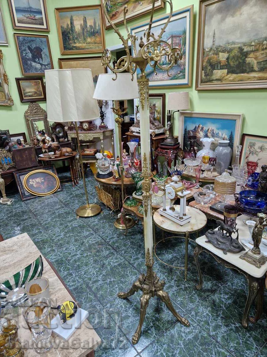 Unique antique French floor coat rack made of bronze and onyx - 5 Unique antique French floor coat rack made of bronze and onyx - 5