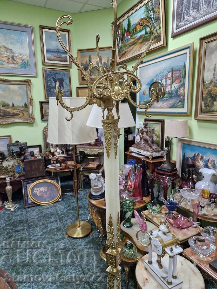 Unique antique French floor coat rack made of bronze and onyx - 6 Unique antique French floor coat rack made of bronze and onyx - 6