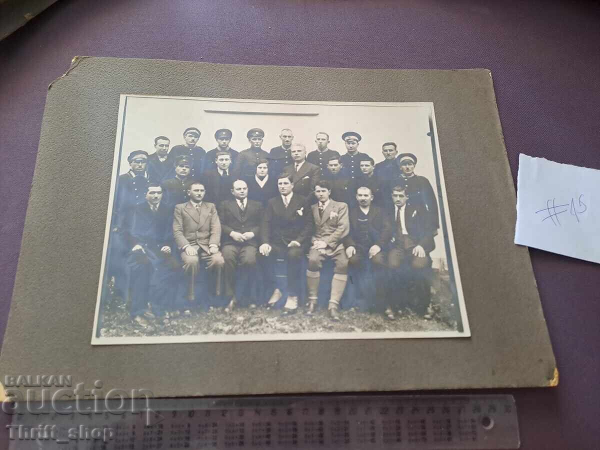 Fotografie veche - carton - grup de oameni Fotografie veche - carton - grup de oameni