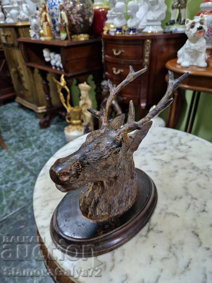 Уникална антикварна френска метална фигура статуетка с цена € 101.24 | 198.01 лв.