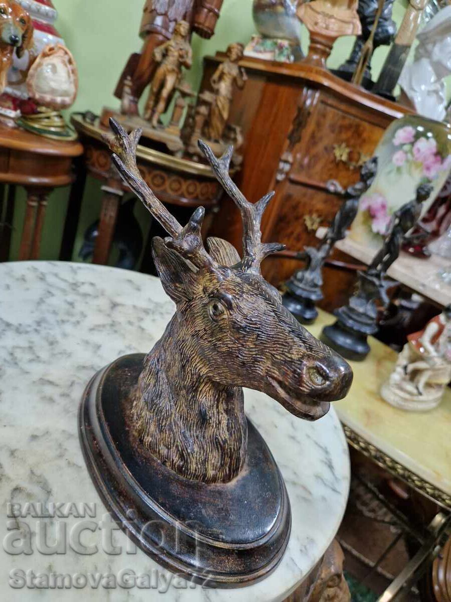 Доставка на Уникална антикварна френска метална фигура статуетка