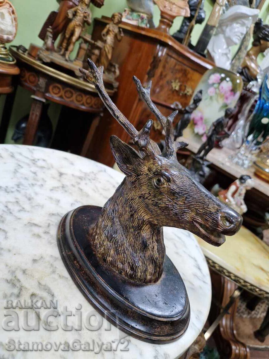 Unique Antique French Metal Figure Statue - 5