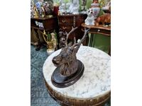 Unique Antique French Metal Figure Statue