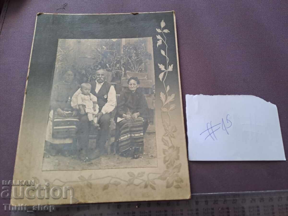 Стара снимка - картон - семейна снимка