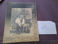 Παλιά φωτογραφία - χαρτόνι - οικογενειακή φωτογραφία