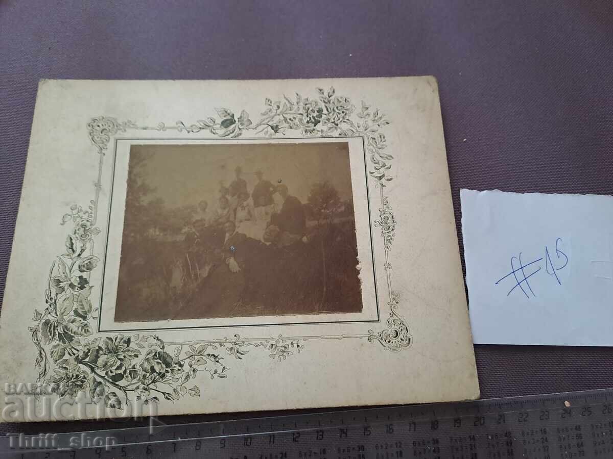 Fotografie veche - carton - grup de oameni Fotografie veche - carton - grup de oameni