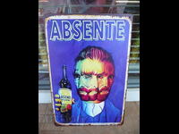 Placă metalică Absente băutură alcoolică vin Van Gogh lichior