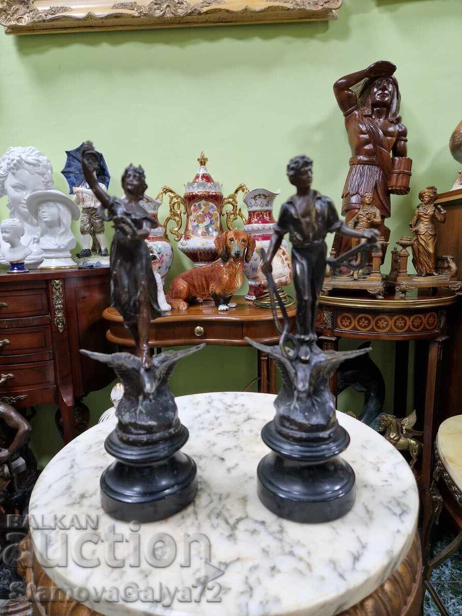 Pereche de figurine franceze antice Pereche de figurine franceze antice