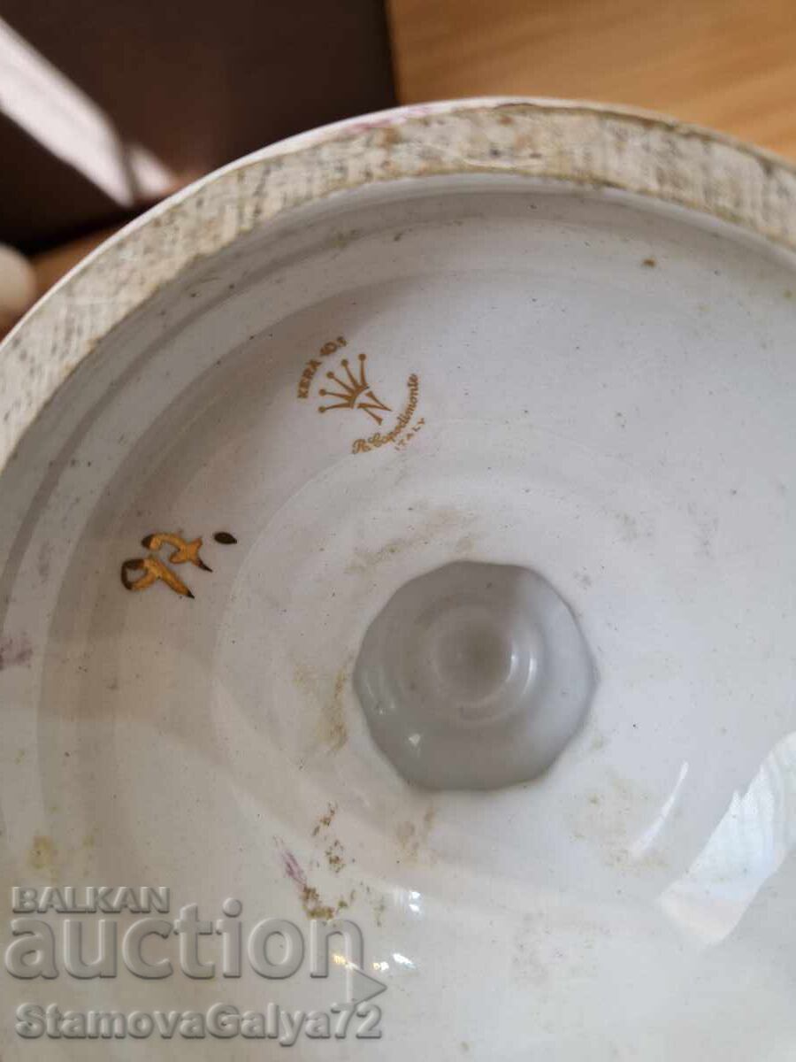 Minunată urnă, vas, vază din porțelan antic Capodimonte - 7 Minunată urnă, vas, vază din porțelan antic Capodimonte - 7