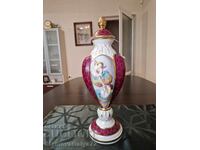 Minunată urnă, vas, vază din porțelan antic Capodimonte