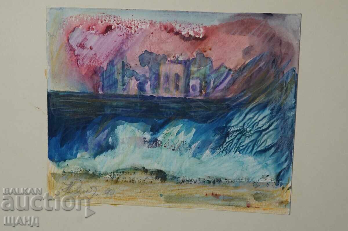 Old Master's drawing watercolor painting landscape with price 5.35 BGN | € 2.74 Old Master's drawing watercolor painting landscape with price 5.35 BGN | € 2.74