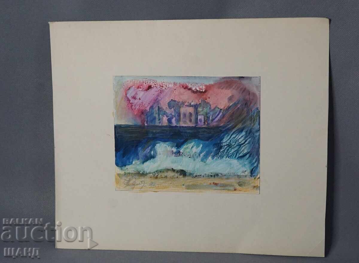 Old Master's drawing watercolor painting landscape Old Master's drawing watercolor painting landscape