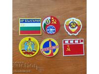Set de embleme prima misiune spațială bulgară șase bucăți