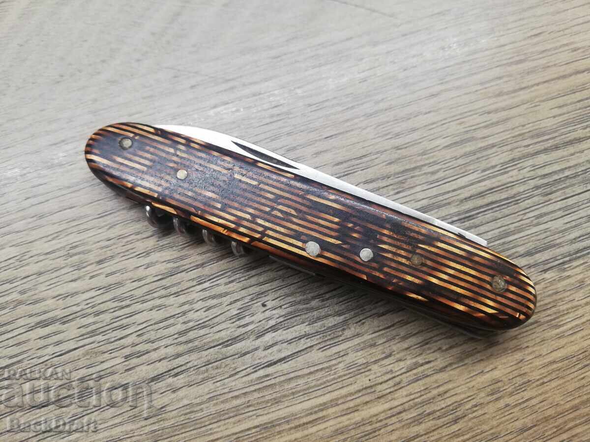 Bulgarian Pocket Knife, Knife with Fork, Bukovets, Rare Pattern - 5