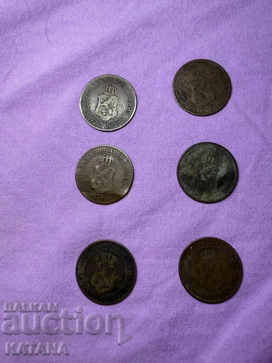2 stotinki 1901 6 τεμάχια με τιμή 15.00 BGN | € 7.67