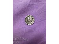 O monedă de 10 cenți 1919