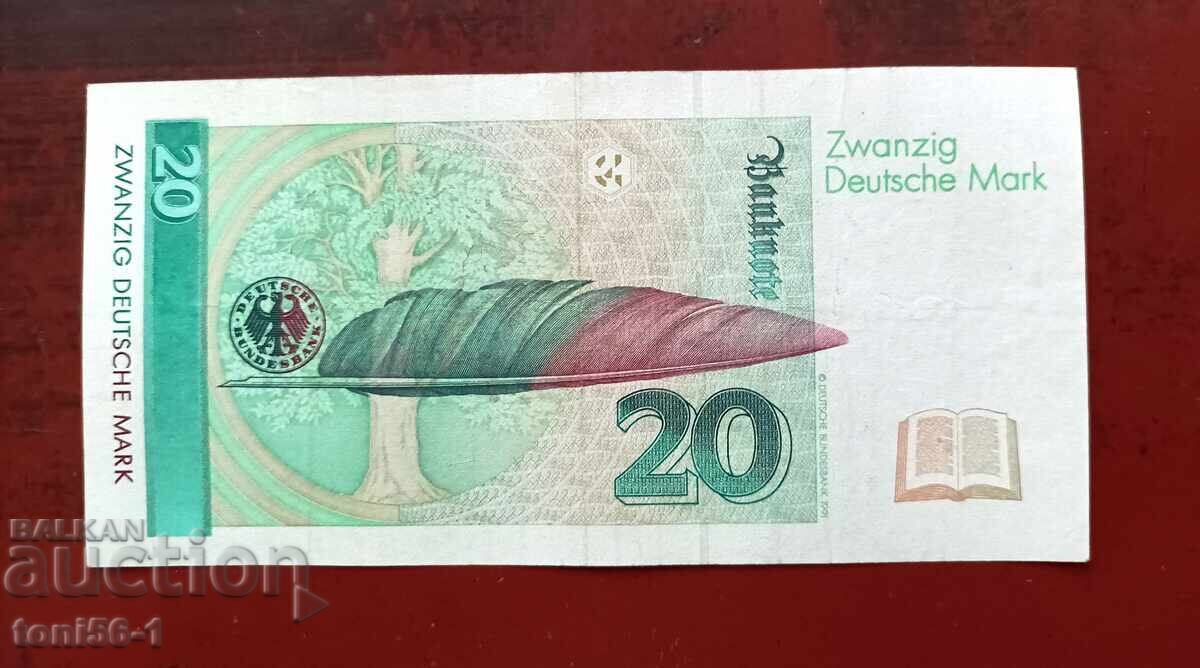 Germany 20 Mark 1993 with price 44.00 BGN | € 22.50 Germany 20 Mark 1993 with price 44.00 BGN | € 22.50