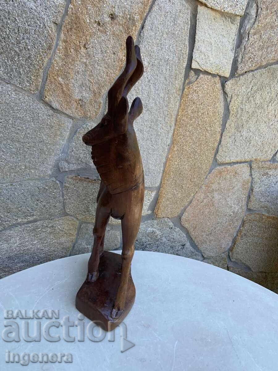 Аукцион СТАТУЕТКА ФИГУРА СКУЛПТУРА ДЪРВО-АНТИЛОПА КУДУ КРАСОТА