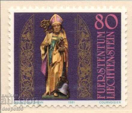 1981 Λιχτενστάιν. 1600η επέτειος γέννησης του Αγίου Θεόδουλου