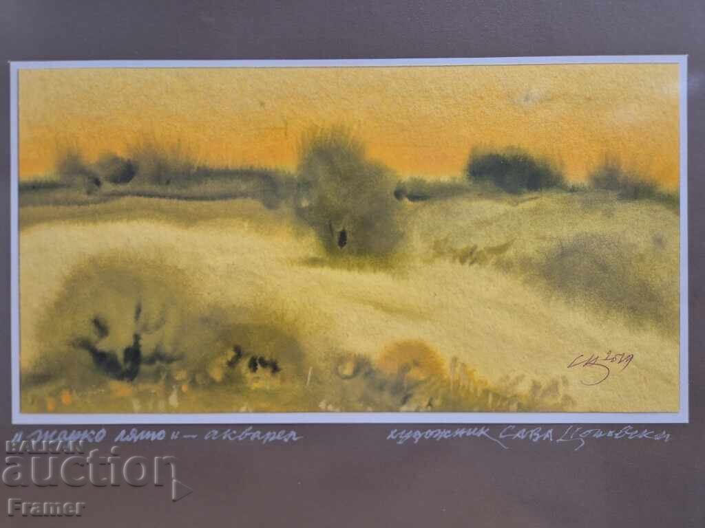Watercolor by the great Bulgarian artist Sava Tsonovski 5B with price 650.00 BGN | € 332.34