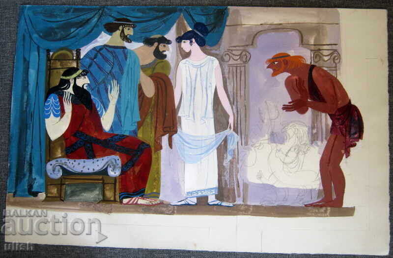 Illustration fairytale sketch watercolor Ivan Yovchev №5