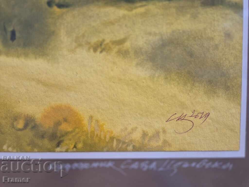 Доставка на Aкварел от големият български художник Сава Цоновски 5В