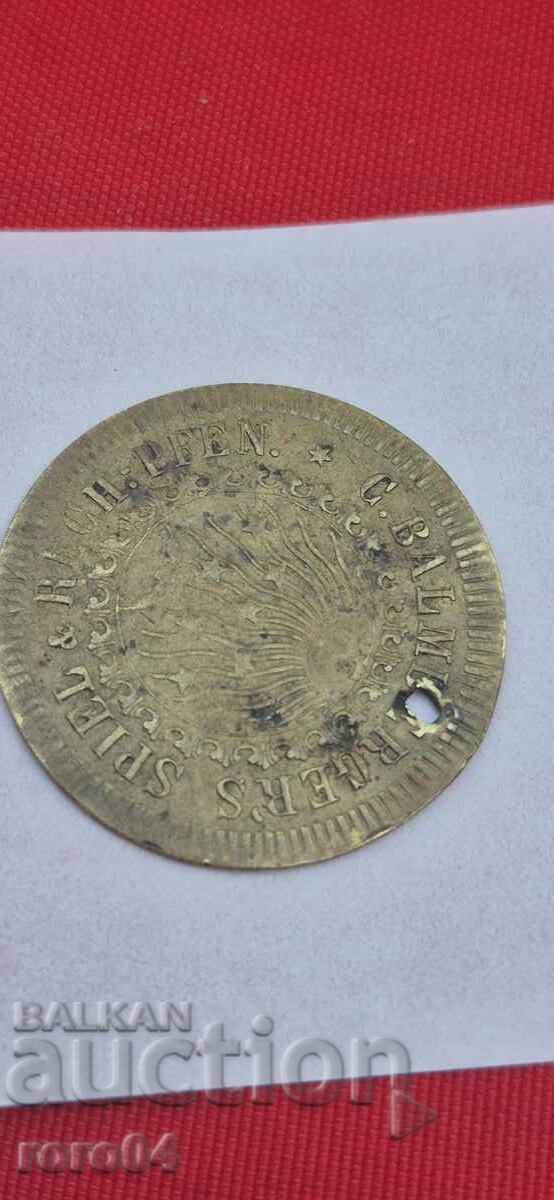 SHIP TOKEN - BRASS PENDANT FOR JEWELRY - 5