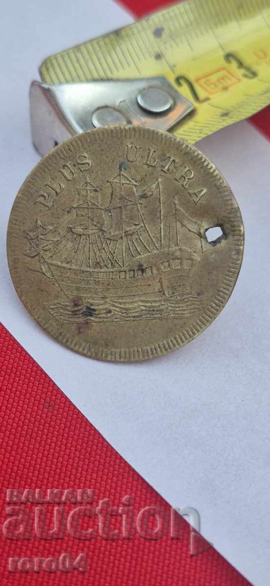 SHIP TOKEN - BRASS PENDANT FOR JEWELRY - 7