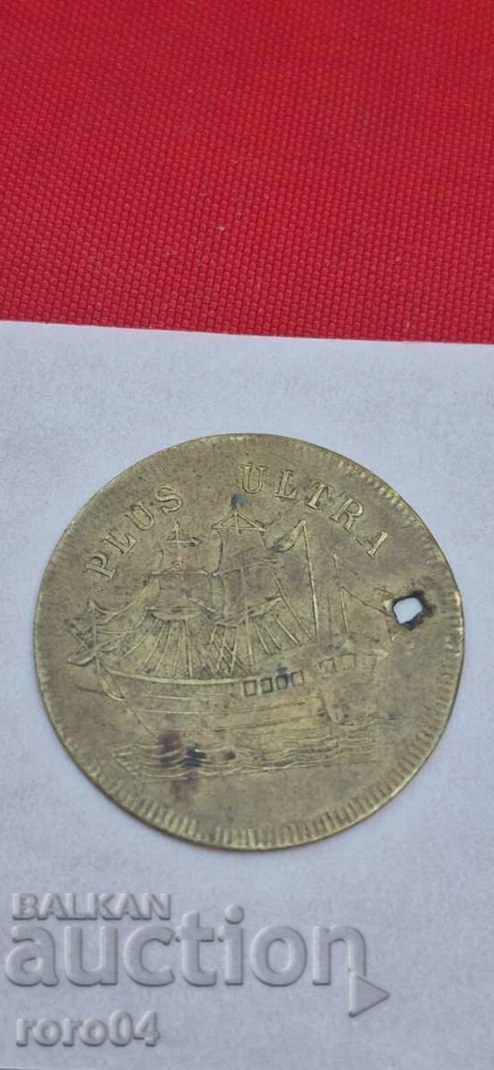 JETON DE NAVĂ - PENDANT DIN ALAMĂ PENTRU BIJUTERII