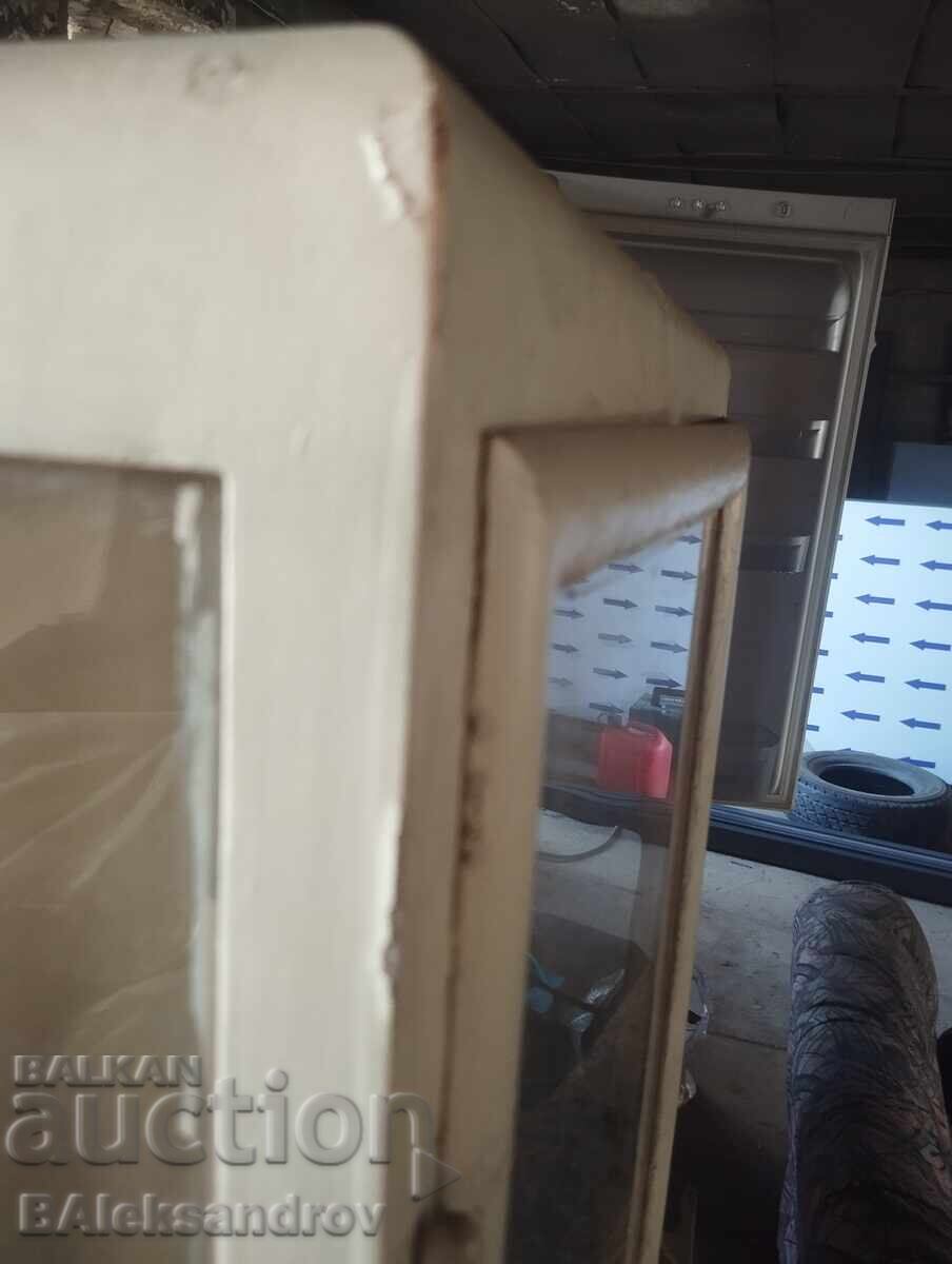 Old medical metal display cabinet - 5