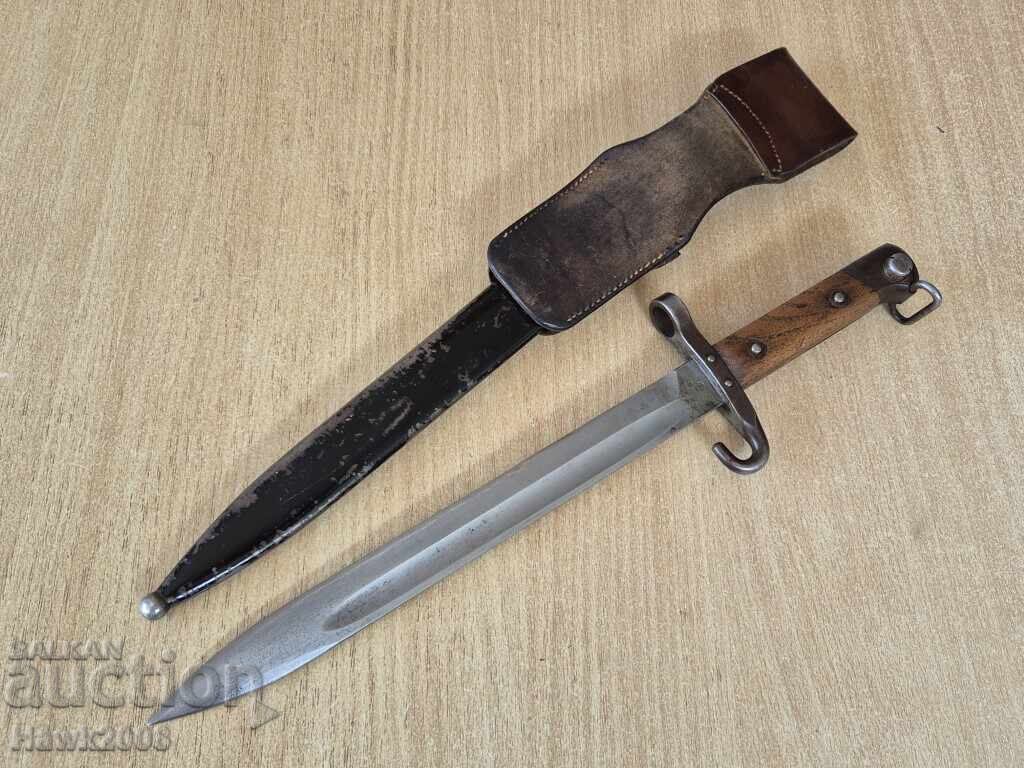 Teacă Mannlicher M 95, cuțit lopată, iatagan, sabie, pumnal, cuțit cu preț 480.00 BGN | € 245.42