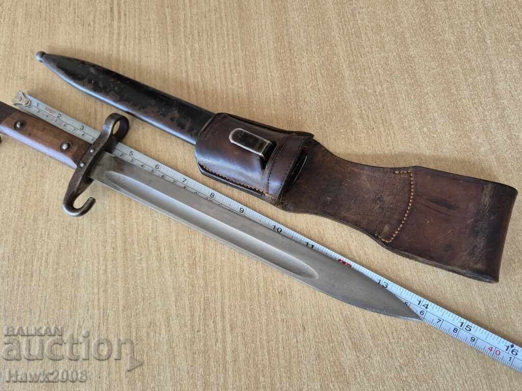 Teacă Mannlicher M 95, cuțit lopată, iatagan, sabie, pumnal, cuțit - 7
