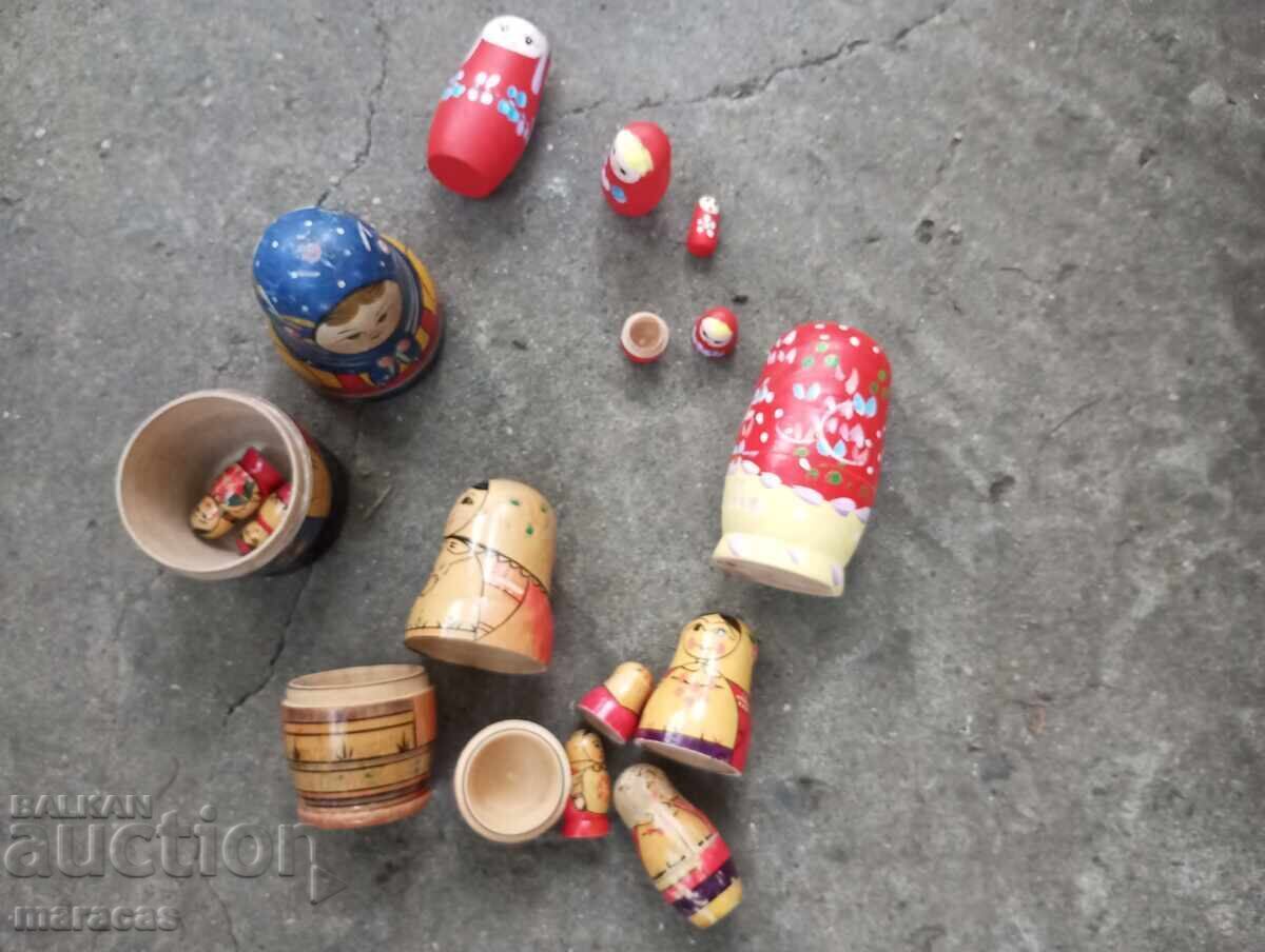 Licitație Păpuși matrioșca vechi din lemn